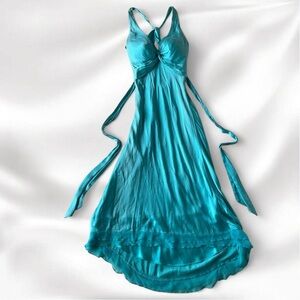 Vintage Cache Teal Blue Sleeveless Dress